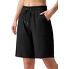 image:imageWillit Womens Linen Shorts with PocketsBlackupdate