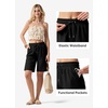 image:imageWillit Womens Linen Shorts with PocketsBlackupdate