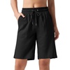 image:imageWillit Womens Linen Shorts with PocketsBlackupdate