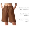 image:imageWillit Womens Linen Shorts with PocketsCaramel