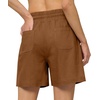 image:imageWillit Womens Linen Shorts with PocketsCaramel