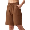 image:imageWillit Womens Linen Shorts with PocketsCaramel