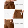 image:imageWillit Womens Linen Shorts with PocketsCaramelupdate
