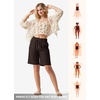 image:imageWillit Womens Linen Shorts with PocketsDark Brown
