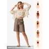 image:imageWillit Womens Linen Shorts with PocketsDeep Khaki