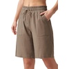 image:imageWillit Womens Linen Shorts with PocketsDeep Khakiupdate