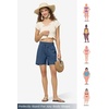 image:imageWillit Womens Linen Shorts with PocketsDenim Blue