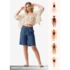 image:imageWillit Womens Linen Shorts with PocketsDenim Blueupdate
