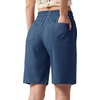 image:imageWillit Womens Linen Shorts with PocketsDenim Blueupdate