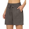 image:imageWillit Womens Linen Shorts with PocketsGray