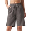 image:imageWillit Womens Linen Shorts with PocketsGrayupdate