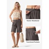 image:imageWillit Womens Linen Shorts with PocketsGrayupdate