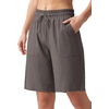 image:imageWillit Womens Linen Shorts with PocketsGrayupdate