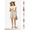 image:imageWillit Womens Linen Shorts with PocketsKhaki