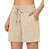 image:imageWillit Womens Linen Shorts with PocketsKhaki