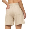 image:imageWillit Womens Linen Shorts with PocketsKhakiupdate