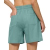 image:imageWillit Womens Linen Shorts with PocketsLake Green