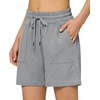 image:imageWillit Womens Linen Shorts with PocketsLight Gray
