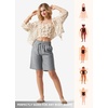 image:imageWillit Womens Linen Shorts with PocketsLight Grayupdate