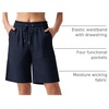image:imageWillit Womens Linen Shorts with PocketsNavy Blue