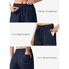 image:imageWillit Womens Linen Shorts with PocketsNavy Blueupdate