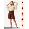 image:imageWillit Womens Linen Shorts with PocketsReddish Brown