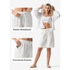 image:imageWillit Womens Linen Shorts with PocketsWhite