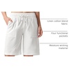 image:imageWillit Womens Linen Shorts with PocketsWhite