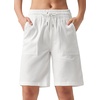 image:imageWillit Womens Linen Shorts with PocketsWhiteupdate