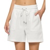 image:imageWillit Womens Linen Shorts with PocketsWhiteupdate