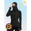 image:imageWillit Womens UPF 50 Sun Hoodie with Face Mask and PocketsBlack