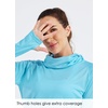 image:imageWillit Womens UPF 50 Sun Hoodie with Face Mask and PocketsBlue