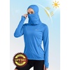 image:imageWillit Womens UPF 50 Sun Hoodie with Face Mask and PocketsBrilliant Blue