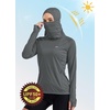 image:imageWillit Womens UPF 50 Sun Hoodie with Face Mask and PocketsDeep Gray