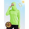 image:imageWillit Womens UPF 50 Sun Hoodie with Face Mask and PocketsFluorescent Green