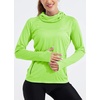 image:imageWillit Womens UPF 50 Sun Hoodie with Face Mask and PocketsFluorescent Green