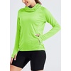 image:imageWillit Womens UPF 50 Sun Hoodie with Face Mask and PocketsFluorescent Green