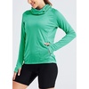 image:imageWillit Womens UPF 50 Sun Hoodie with Face Mask and PocketsGreen