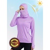 image:imageWillit Womens UPF 50 Sun Hoodie with Face Mask and PocketsPurple