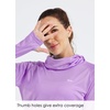 image:imageWillit Womens UPF 50 Sun Hoodie with Face Mask and PocketsPurple