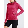 image:imageWillit Womens UPF 50 Sun Hoodie with Face Mask and PocketsRose Red