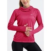 image:imageWillit Womens UPF 50 Sun Hoodie with Face Mask and PocketsRose Red