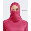 image:imageWillit Womens UPF 50 Sun Hoodie with Face Mask and PocketsRose Red