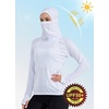 image:imageWillit Womens UPF 50 Sun Hoodie with Face Mask and PocketsWhite