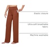 image:imageWillit Womens Wide Leg Yoga Pants Work Dress Pants 27 28 30 32Caramel