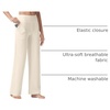 image:imageWillit Womens Wide Leg Yoga Pants Work Dress Pants 27 28 30 32Cream