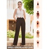 image:imageWillit Womens Wide Leg Yoga Pants Work Dress Pants 27 28 30 32Deep Brown