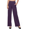 image:imageWillit Womens Wide Leg Yoga Pants Work Dress Pants 27 28 30 32Purple