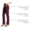 image:imageWillit Womens Yoga Dress Pants Straight Leg 2829303133Burgundy