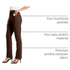 image:imageWillit Womens Yoga Dress Pants Straight Leg 2829303133Deep Brown